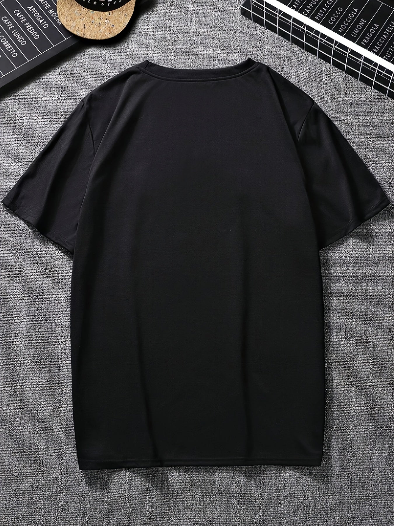 Men's Casual Graphic T-Shirt - Soft Polyester Blend, Crew Neck, Short Sleeve, Summer Style with Unique Moon and Figures Print, Lightweight and Comfortable for Casual Attire, Everyday Tshirt | Artistic Design Shirt | Lightweig