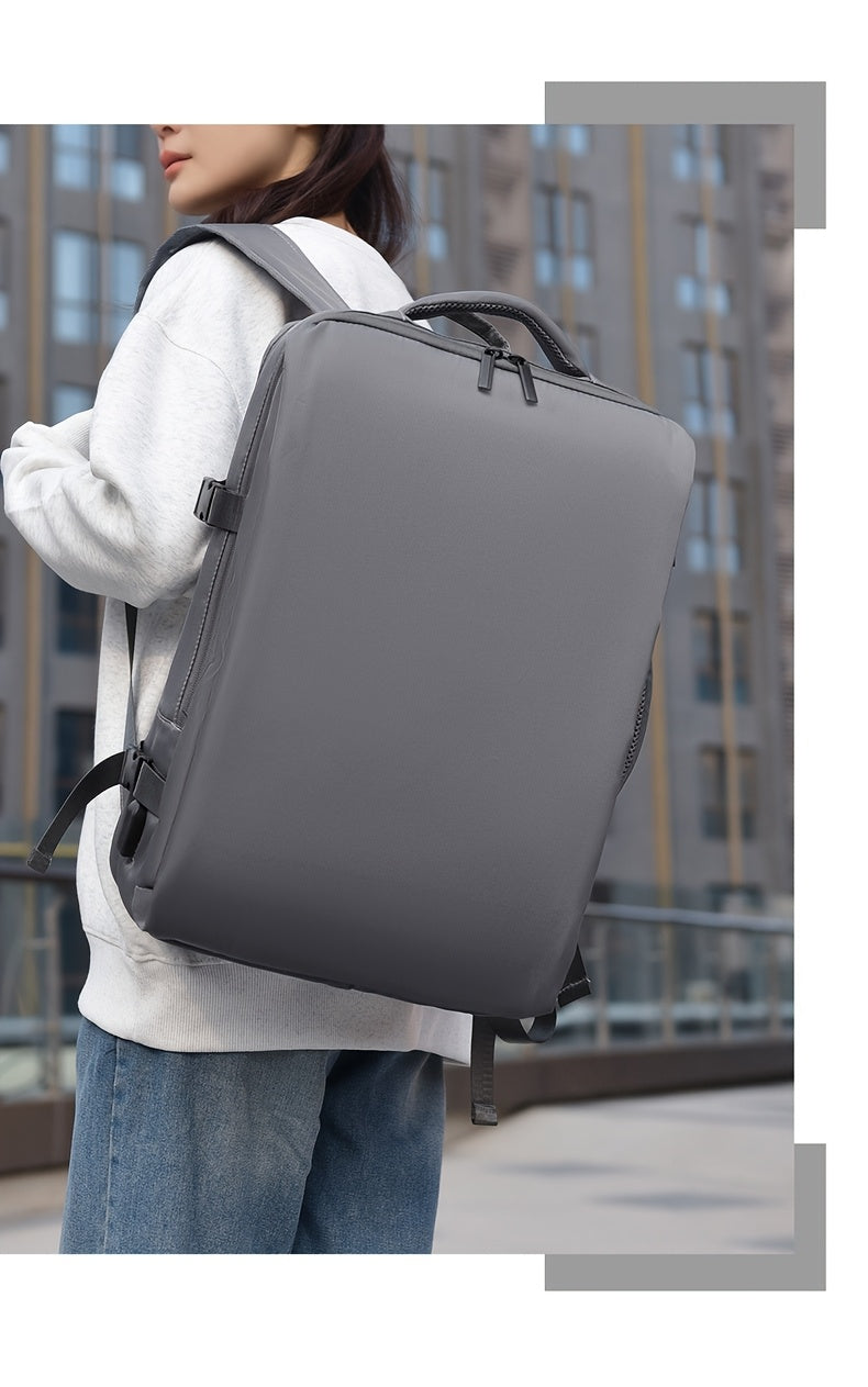 Men's Professional Laptop Backpack - Large Capacity Business Backpack with 39.62cm Laptop Compartment, Heavy-Duty Zipper Closure, Padded Shoulder Straps - Sleek Black Backpack for Office, Travel, Meetings - Durable Carry-On B