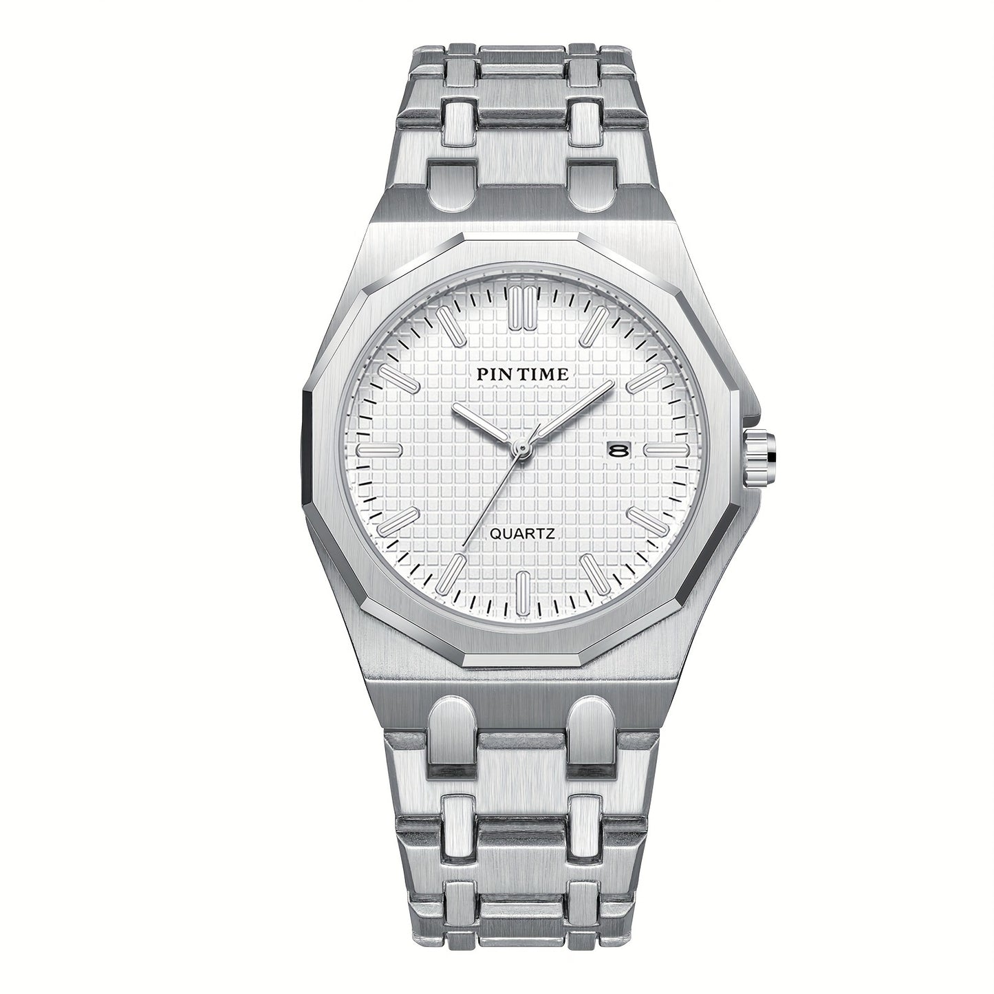 A Quartz-made Ladies' Watch With A 12-sided Case Featuring A Calendar, Suitable For All Occasions, Looks Good On Any Woman Wearing It.