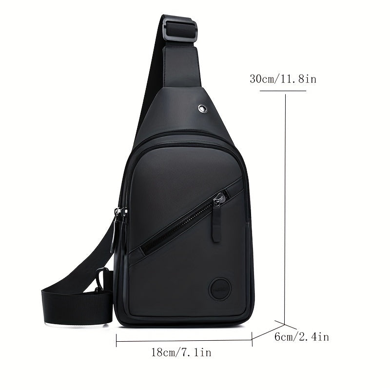 Stylish Men's Chest Bag Multifunctional Student Crossbody Bag Daily Commuting Trendy Versatile Shoulder Bag Outdoor Sports Bag Riding Small Backpack