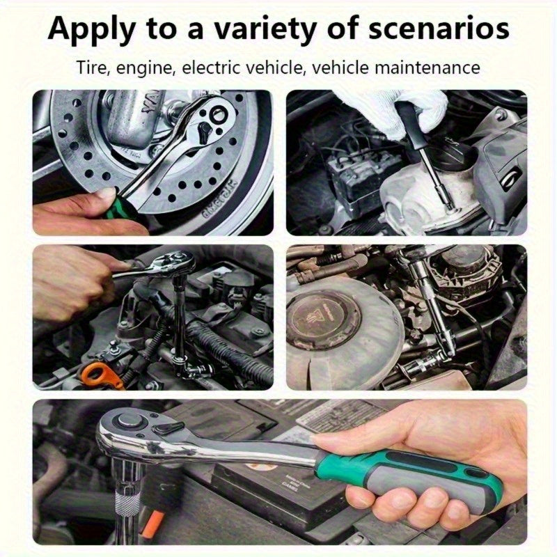 Multifunctional Integrated-Piece and 216pcs Car Repair Set, Suitable, Bicycles, Motorcycles Manual Wrench Socket Set, All-in-One Integrated Solution WY46&216-H4-0510-14