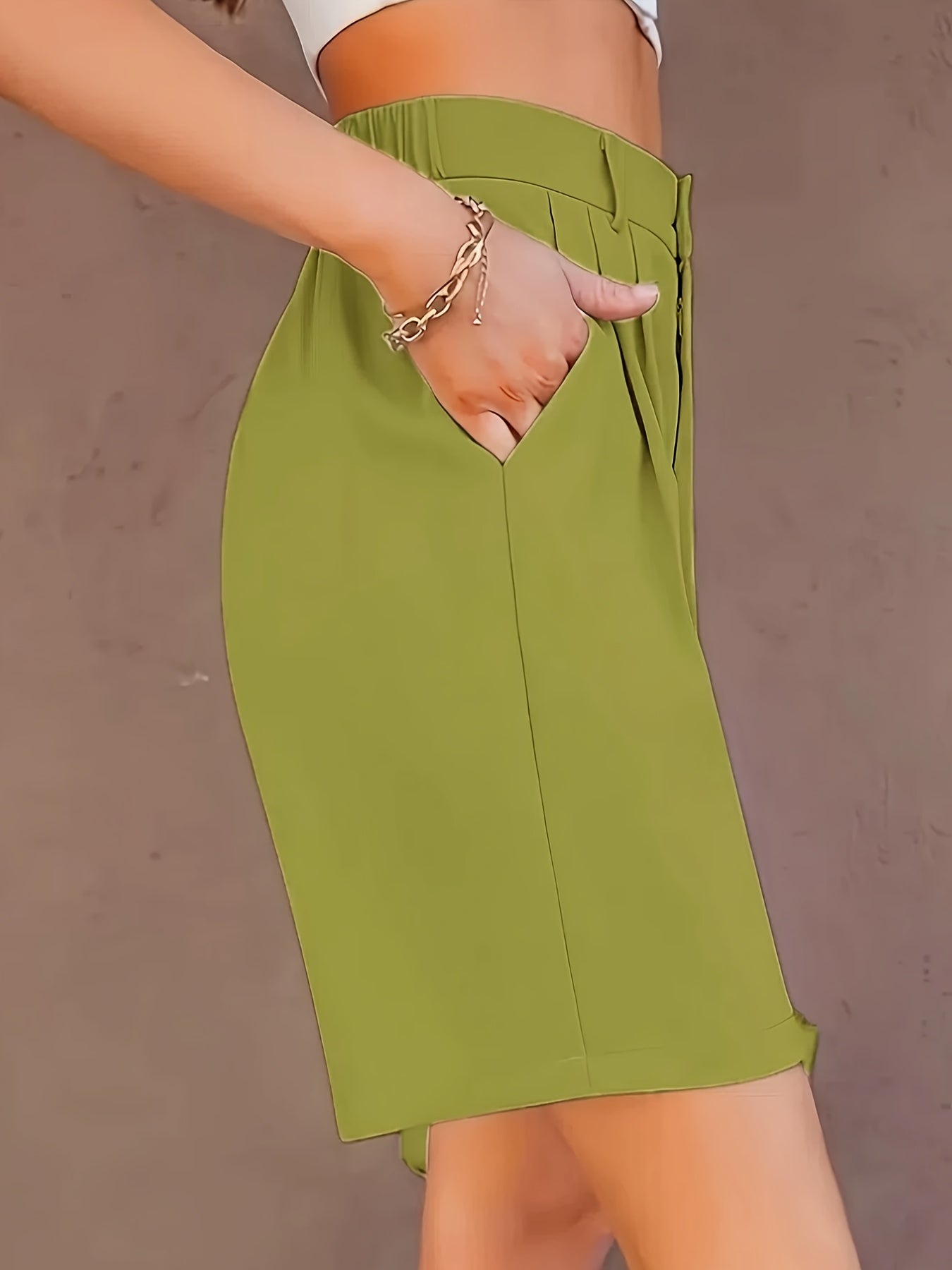 Elegant High-Waisted Summer Shorts for Women
