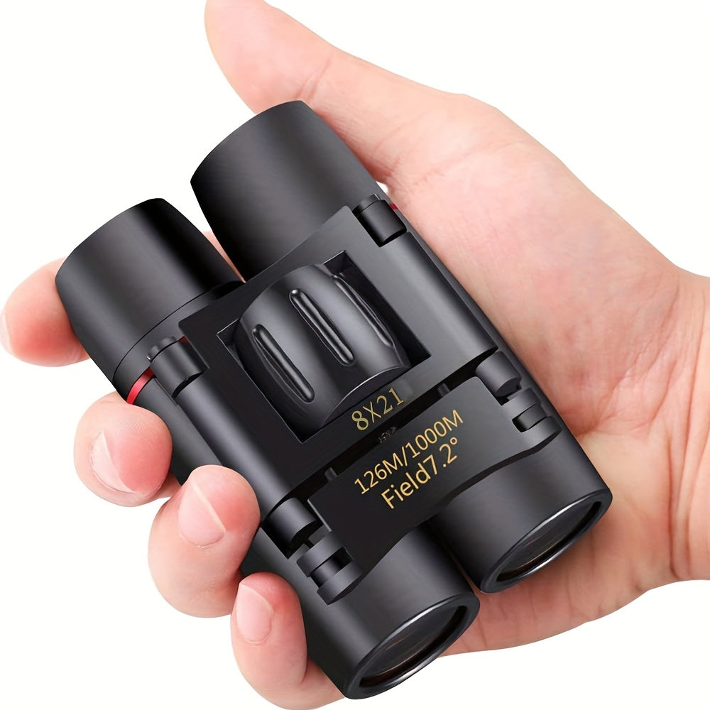 Mini Binoculars 8x21 HD Compact Folding Telescope for Birdwatching, Travelling, Hiking, Sightseeing, Outdoor, Adults Gift for Thanksgiving day, Christmas. Xmas, Halloween