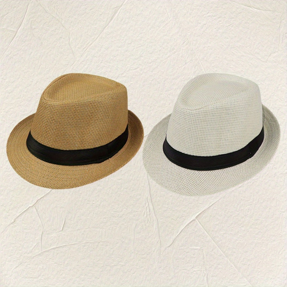 8pcs Set Hat Unisex Straw Sunshade Breathable Sun Hat Bucket Hat Casual Top Hat Summer Hat