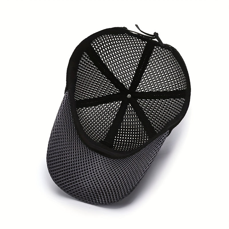 Breathable Mesh Baseball Cap for Men & Women - Adjustable Snapback, Large Eyelet Design for Sun & Fish Protection, Ideal for Outdoor Activities, Casual Wear Cap|Breathable Mesh Cap|Wide Brim Ha
