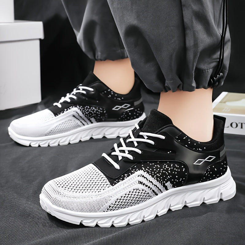 Men's Spring Collection Athletic Footwear - Breathable Mesh, Lace-Up, Fashionable for Outdoor Activities & Daily Use