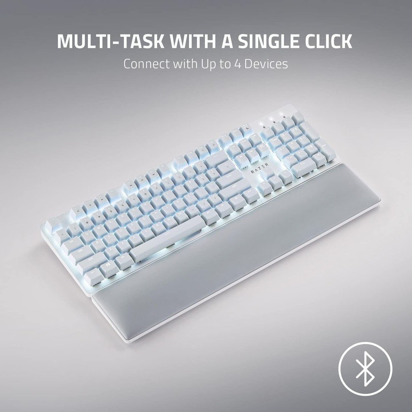 Razer Pro Type Ultra Wireless Mechanical Keyboard: Silent, Linear Switches - Ergonomic Design - Hyperspeed Technology - Connect up to 4 Devices - Fully Programmable Keys & Smart Controls