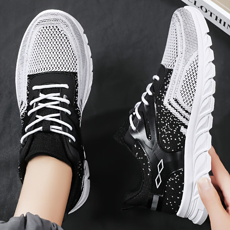 Men's Spring Collection Athletic Footwear - Breathable Mesh, Lace-Up, Fashionable for Outdoor Activities & Daily Use