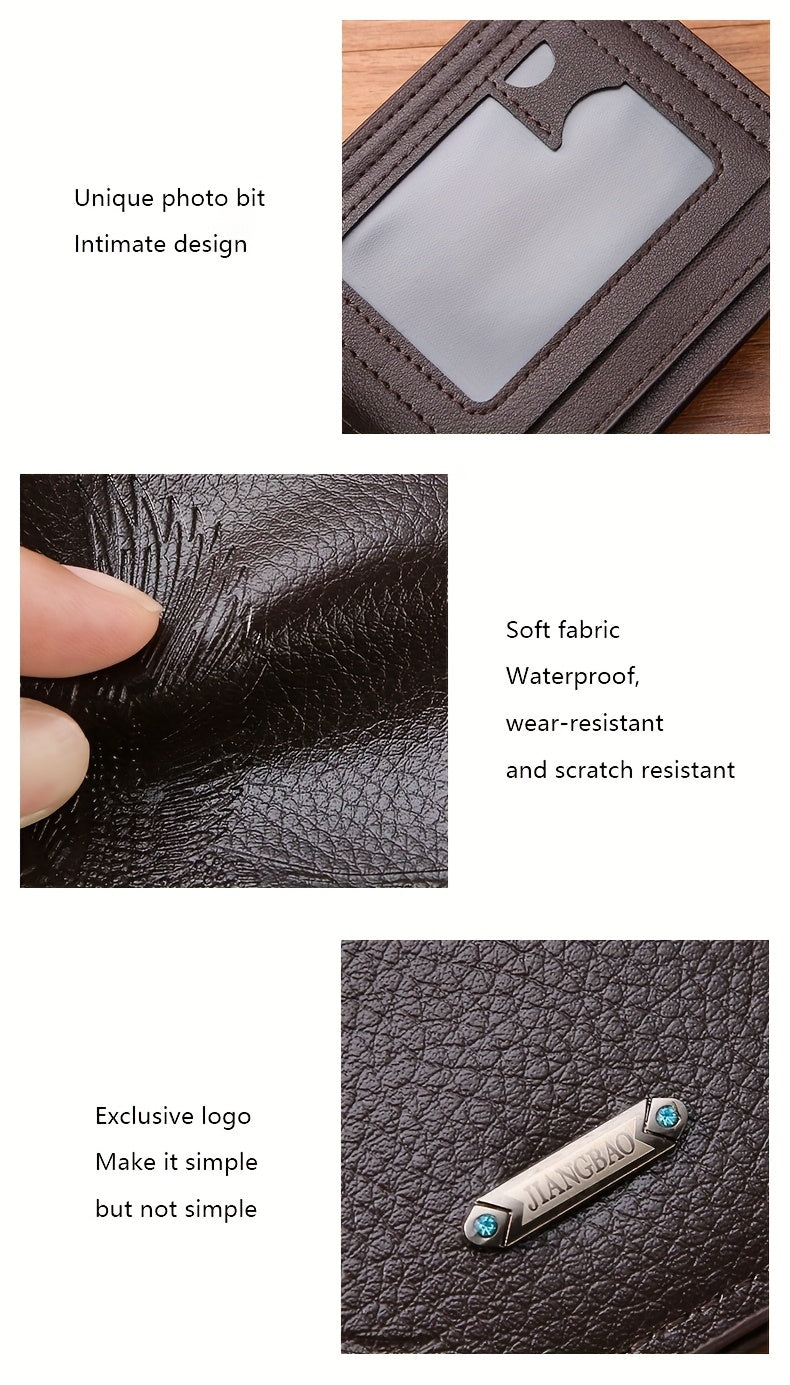 New Men's wallet with multiple card slots, fashionable business short wallet directly supplied by JIANGBAO factory