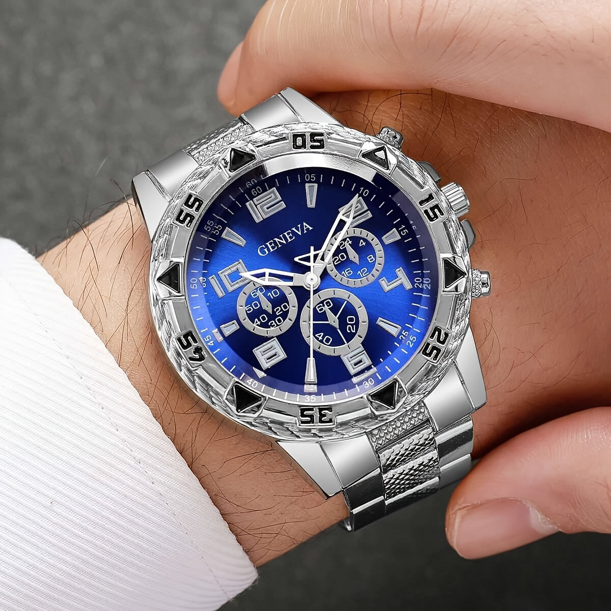 1pc Men'S Stylish Black Stainless Steel Quartz Watch - Elegant Round Dial, Durable Analog Display, Perfect Gift for Valentine'S Day, Birthday, Christmas, etc., Gift Watches | Elegant Wristwatches | Analog Watches