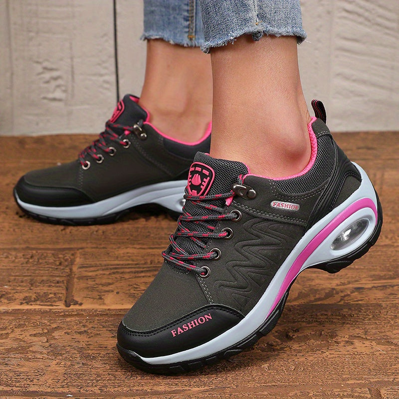 Women'S Athletic Sneakers, Thick Sole Soft Sole Fashion Outdoor Hiking Non-slip Casual Walking Shoes