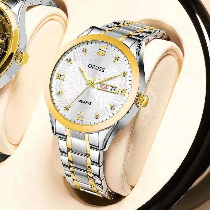 1pc Men's Round Luminous Quartz Watch, Wristwatch