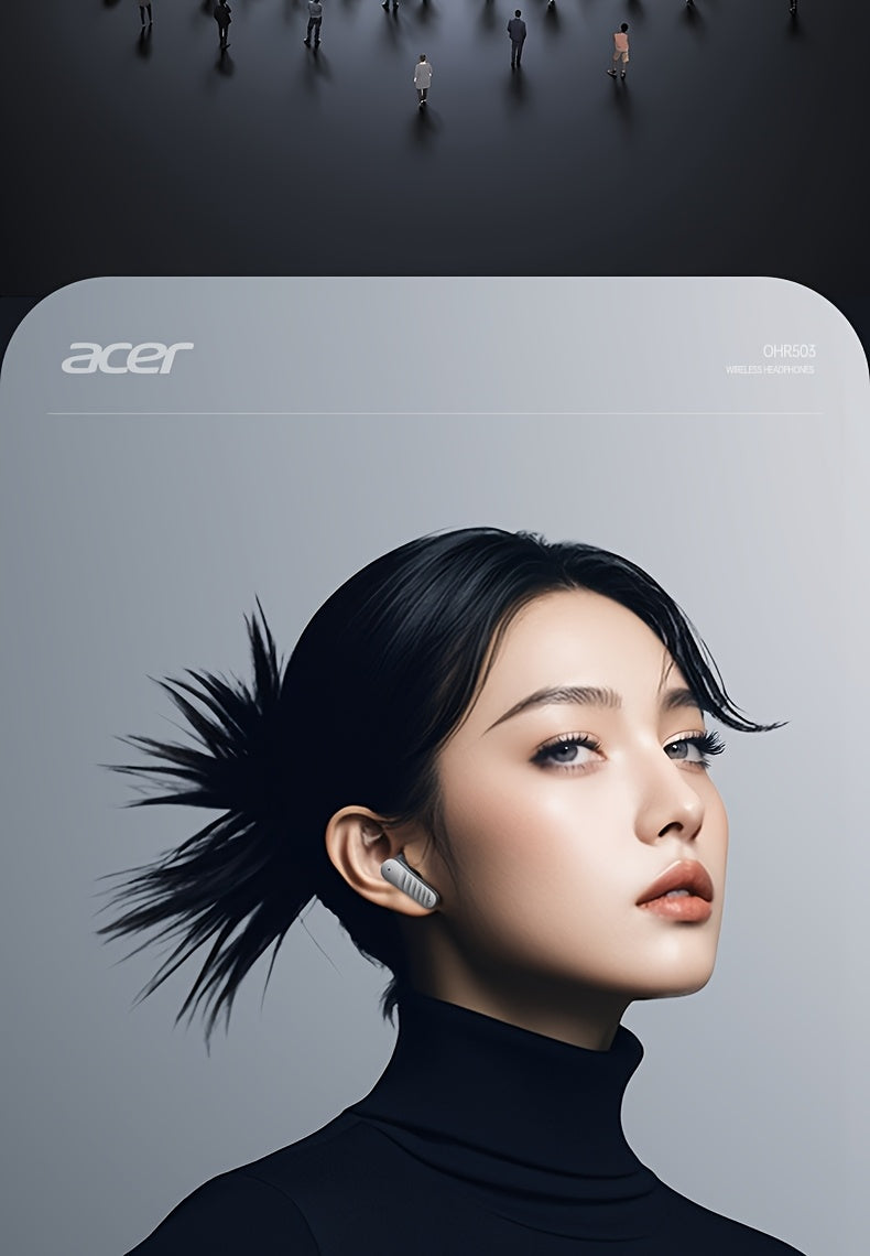 30 ժամյա անլար ականջակալներ Acer OHR503 Mini Sport անլար ականջակալներ | Անլար ստերեո, երկար 30 ժամյա սպասման ռեժիմ, աղմուկի մարում, հարմարավետ կրելու համար | Համընդհանուր չափս, վերջին մոդել, հպումային կառավարում
