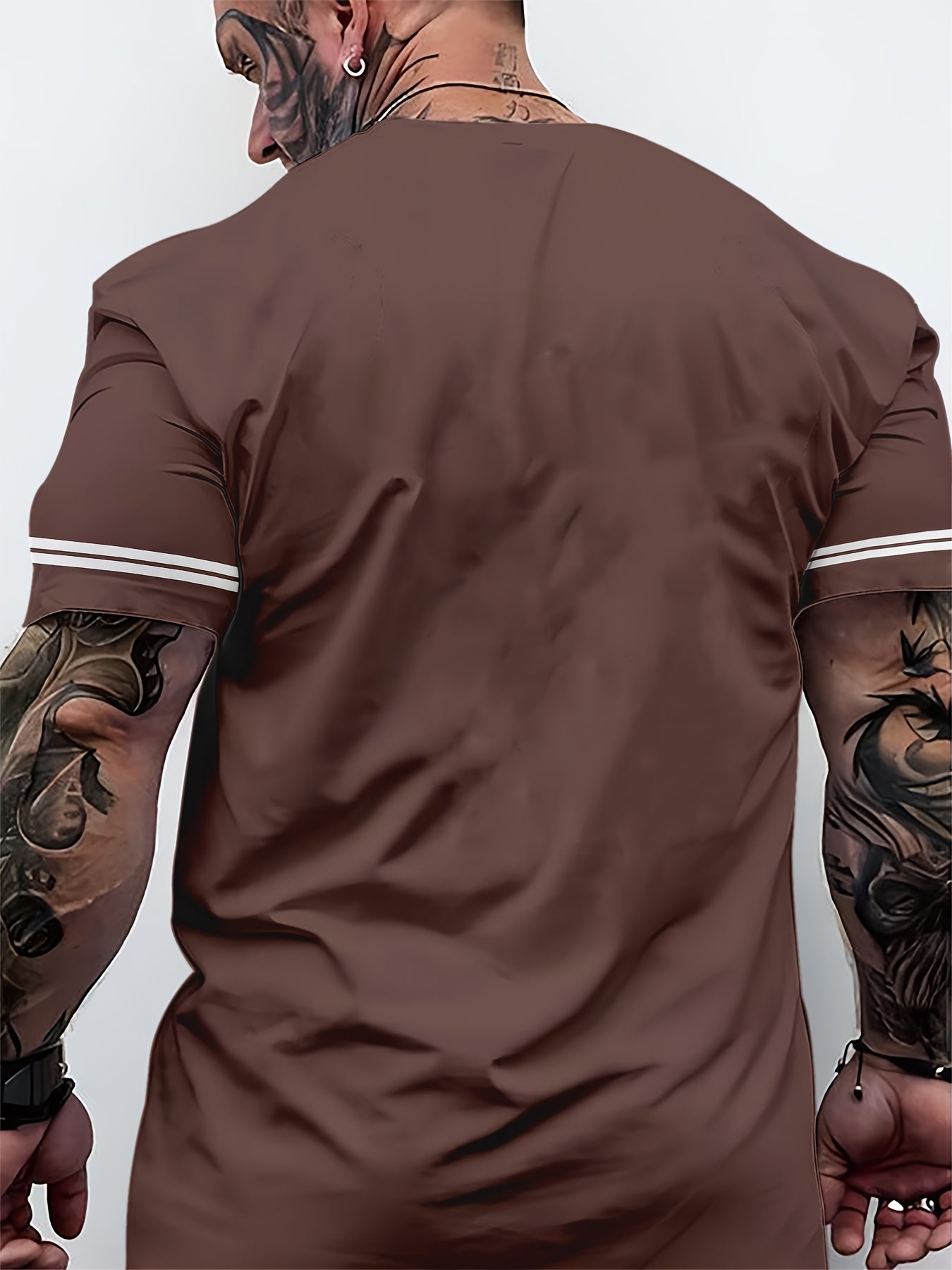 Men'S "Freedom" Graphic T-Shirt - Black Casual Crew Neck Tee with White Stripes, Breathable Polyester Blend, Regular Fit for Casual Attire, Everyday Tshirt | Bold Print Tee | Comfortable Fit, Knit