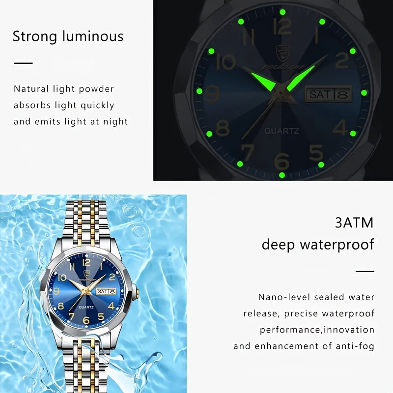 Women'S Minimalist Casual Waterproof Luminous Luxury Quartz Watch from a Top Brand.