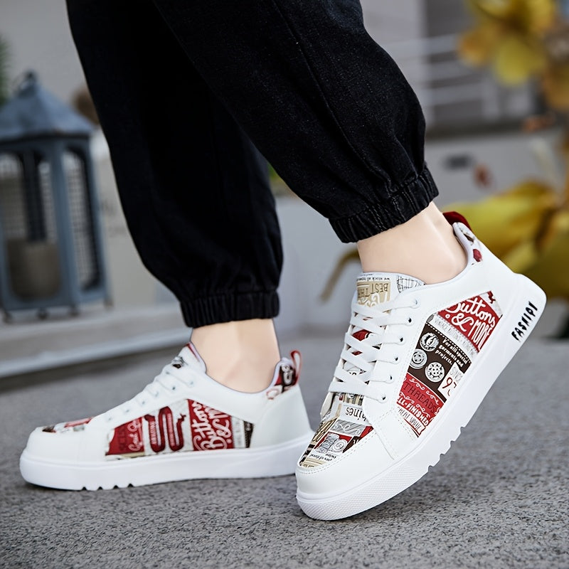 Men'S Stylish And Comfortable Casual Shoes, Durable And Slip-Resistant Sports Shoes with PU Upper, Suitable for Hiking Or Everyday Wear, Open Air Breathable Running Shoes, Lace-Up Fashion Gift Casual Shoes for Adult Men, Perf