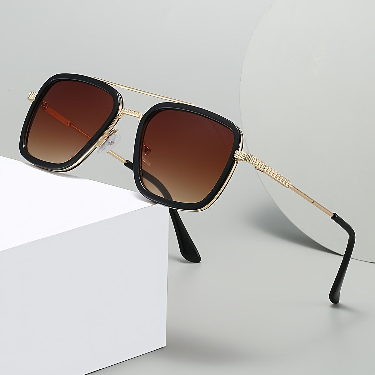 1pc Men's Women's Square Fashion Glasses Y2K Style