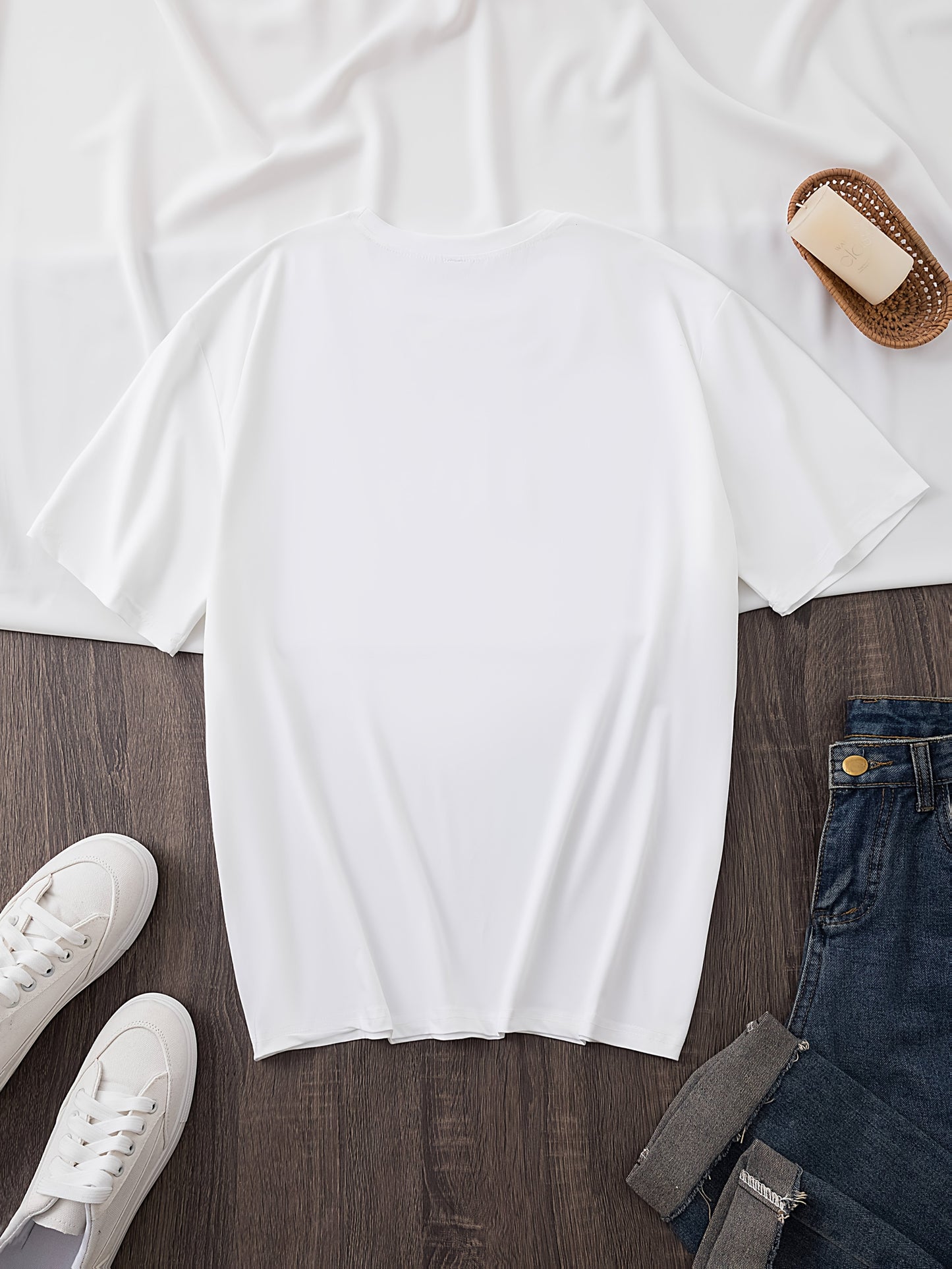 Women's Casual Letter Print T-Shirt - "Perfectly Imperfect" Design, Crew Neck, Short Sleeve, Soft Polyester Fabric, Versatile Everyday Top