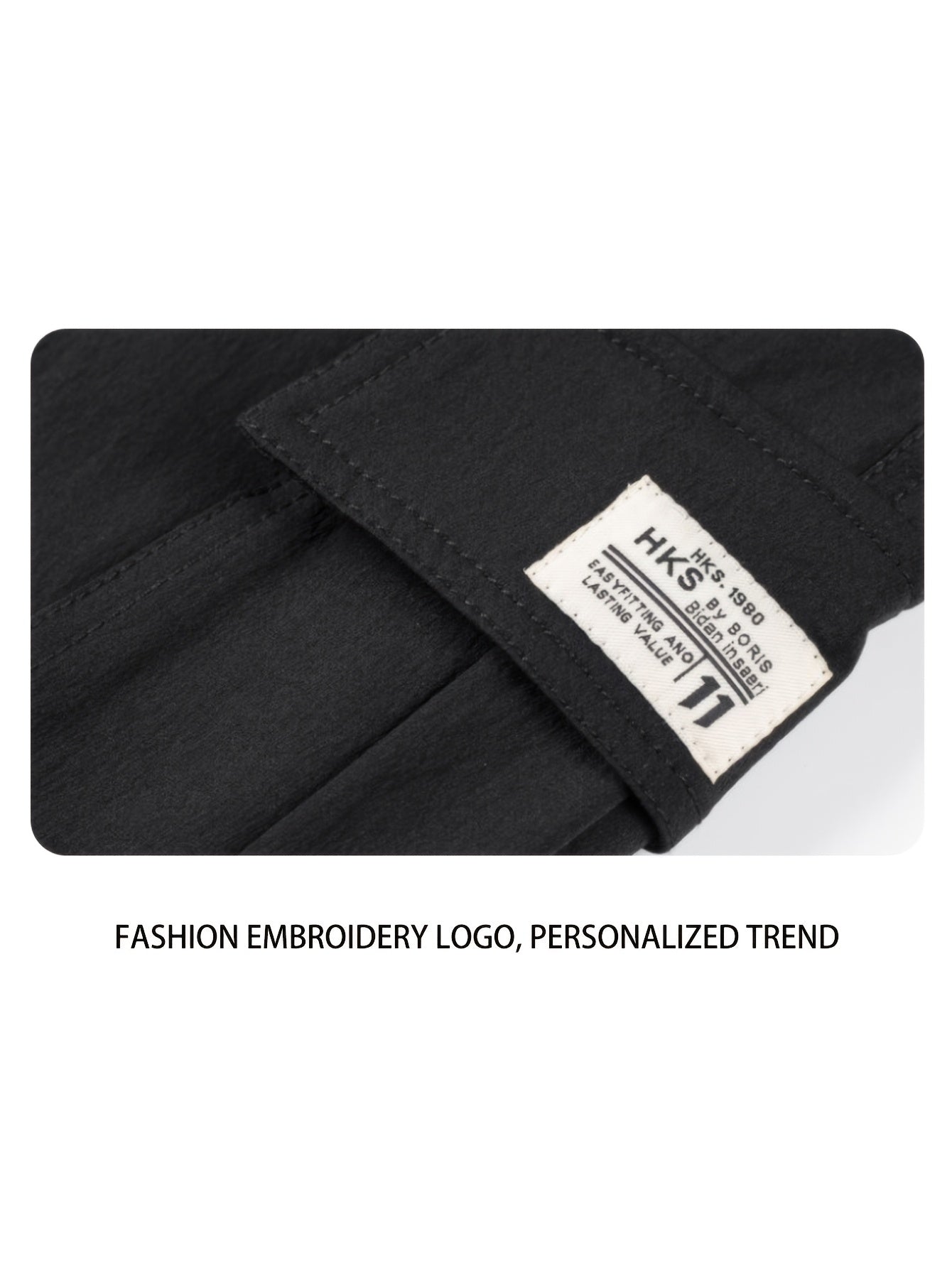1pc Men'S Casual Polyester Cargo Pants - Mid Waist Elastic Joggers with Multiple Pockets, Non-Stretch Solid Color, Regular Fit for Weekend Wear - Spring/Fall Fashion Trousers