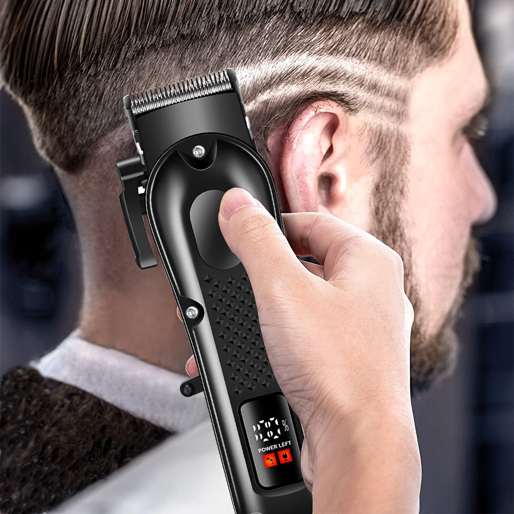 USB Rechargeable Electric Hair Clippers | Professional Home Barber | Portable Hair Trimmer | Black Design | Stylish Hair Cutting Tool | Modern Hair Clipper | Compact Hair Trimmer