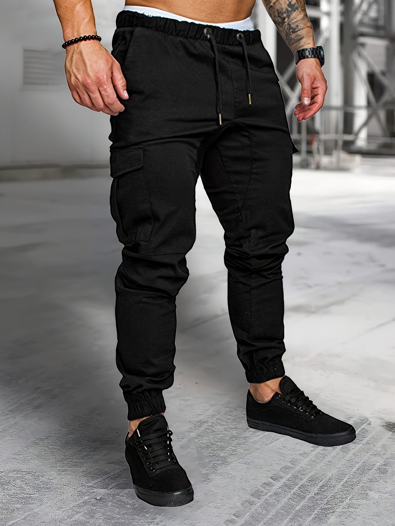 Men's Cargo Pants Outdoor Hiking Multi-Pocket Utility Long Trousers, Casual Style, For All Seasons