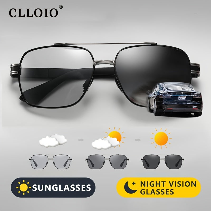 CLLOIO Top Quality Photochromic Men Women Polarized Driving Chameleon Anti-glare Sport UV400