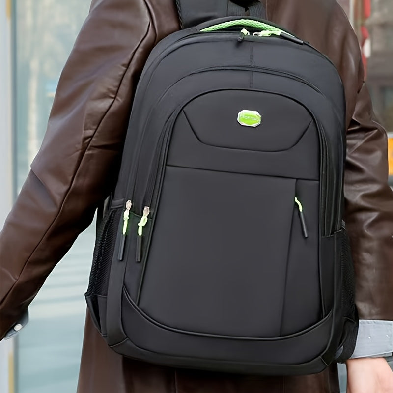 Unisex Large Capacity Business Backpack - Stylish Black Travel & Commuter Bag with Multiple Compartments, Laptop Sleeve, and Adjustable Shoulder Straps for Men and Women, Travel Backpack