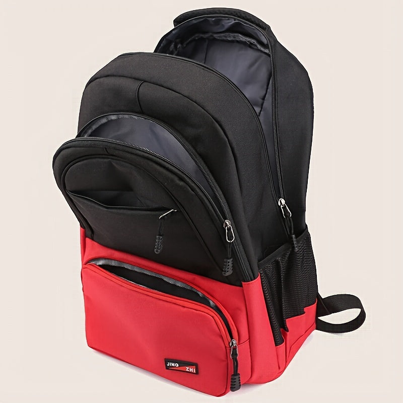 Durable Oxford Fabric Backpack - Spacious, Breathable, Adjustable Strap, Laptop Compartment, Ideal for Hiking, Camping, Travel, School & Work - High 46cm, Long 32cm, Thick 19cm, School Backpack | Adjustable Strap Backpack | D