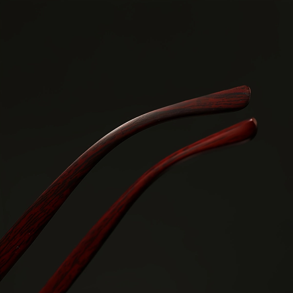 Luxury Frameless Fashion Glasses for Men and Women, Imitation Wood Grain Temple Tips, Perfect Choice, Versatile Comfortable, Popular Selection