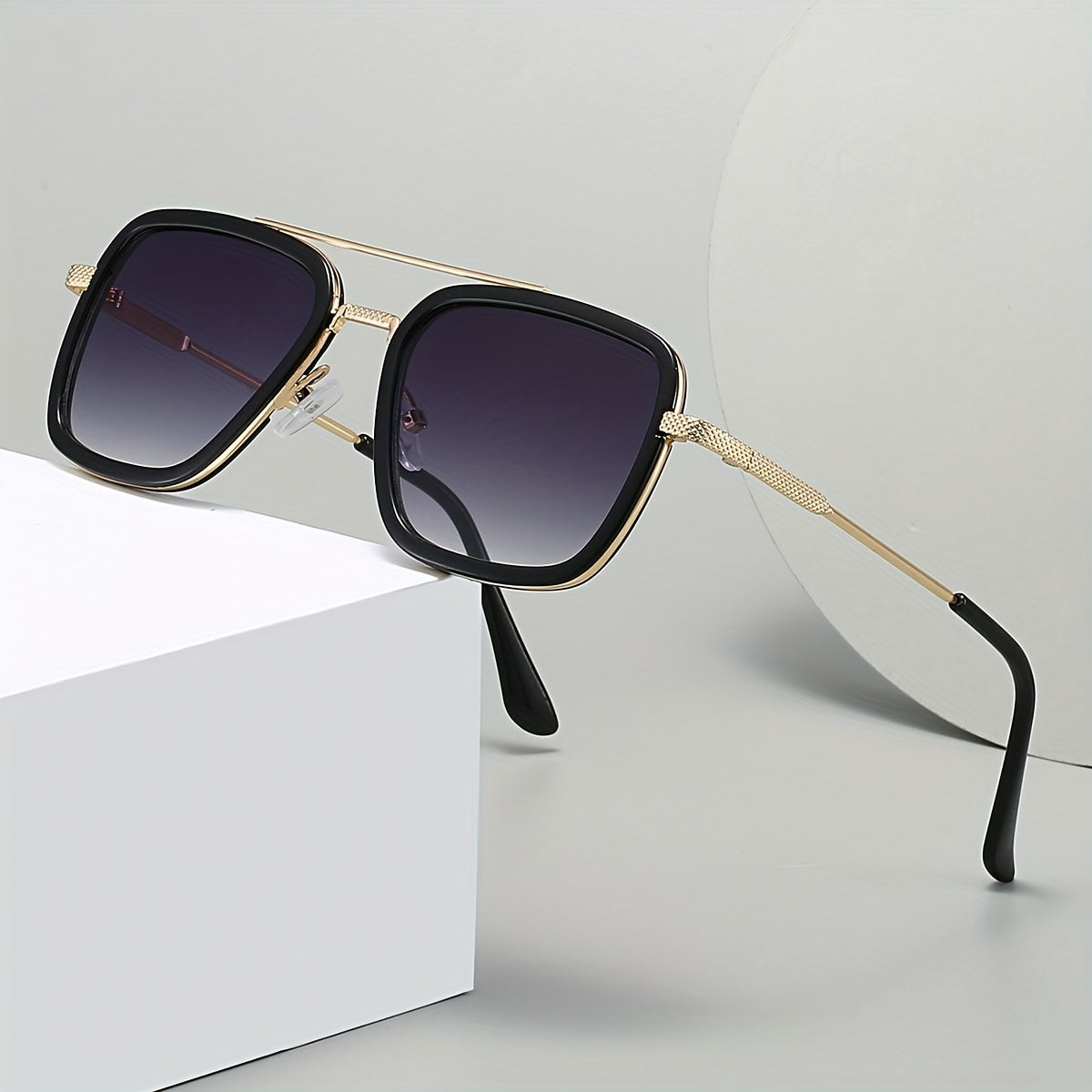 1pc Men's Women's Square Fashion Glasses Y2K Style