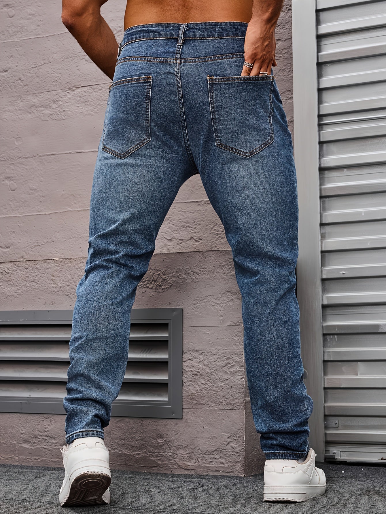 Men's Slim Fit Jeans - Rayon Blend, Stretch Denim, Solid Color, Machine Washable, Everyday Denim|Slim Fit Jeans|Rayon Blend Denim