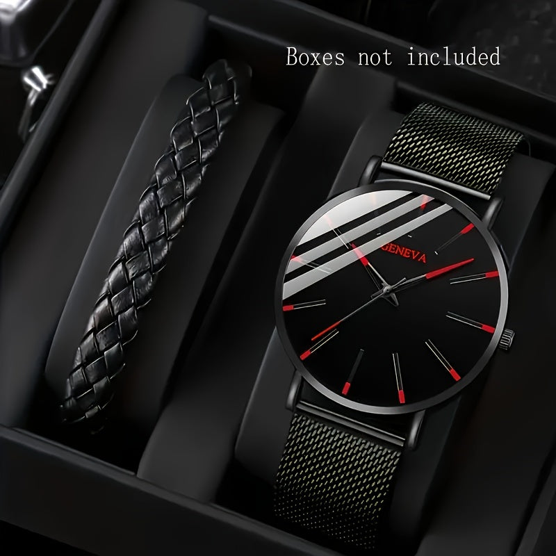 A Quartz Men'S Watch Plus an Accessory.
