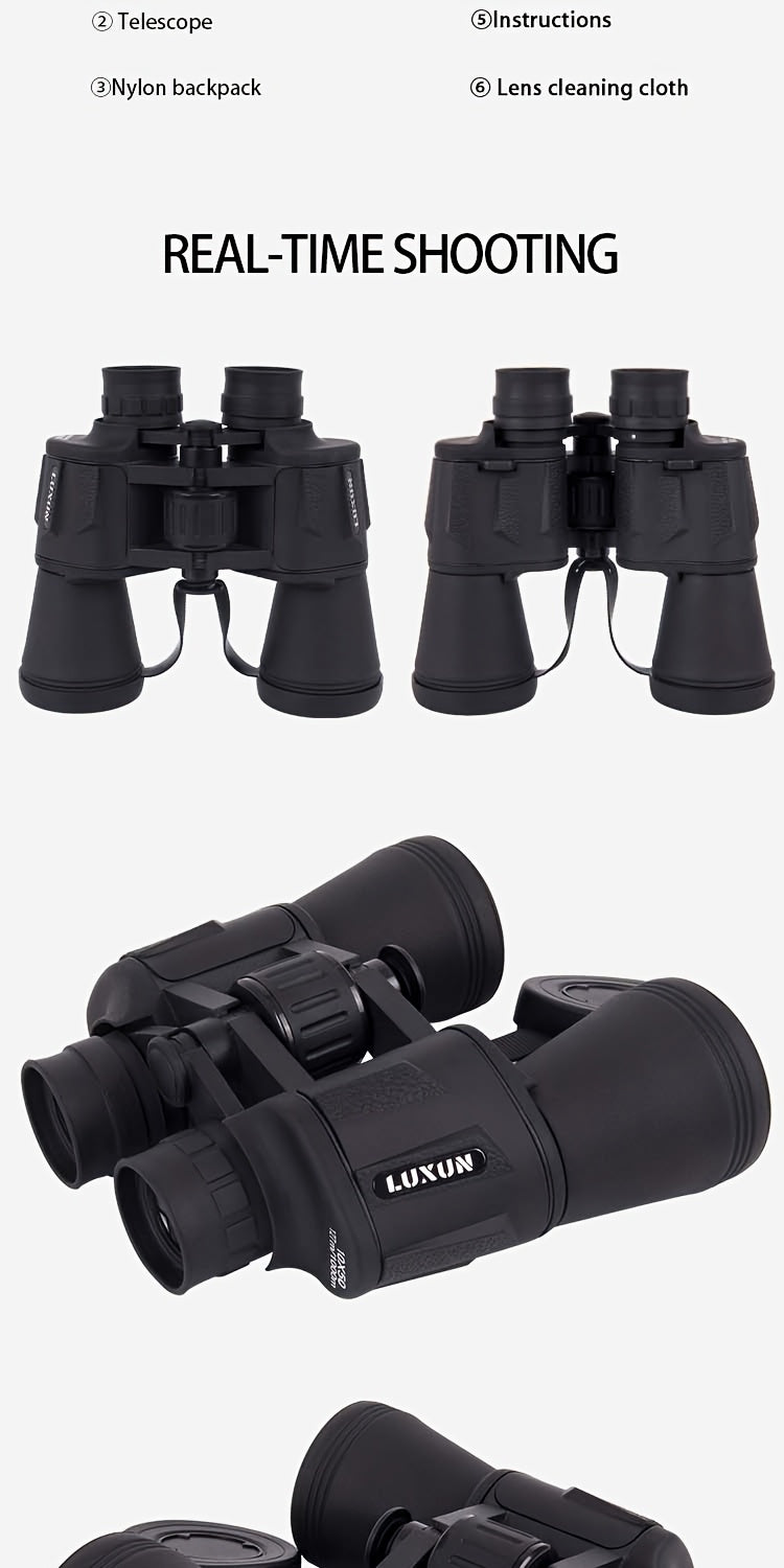 10X50 High Magnification Binoculars - Professional HD Optics for Concerts, Bird Watching, Sports Events & Hunting, Includes Portable Bag & Shoulder Strap, Durable Rubber Material, Compact Design for Easy Travel, Concerts, Bir