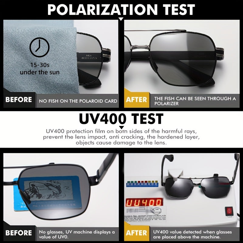 CLLOIO Top Quality Photochromic Men Women Polarized Driving Chameleon Anti-glare Sport UV400