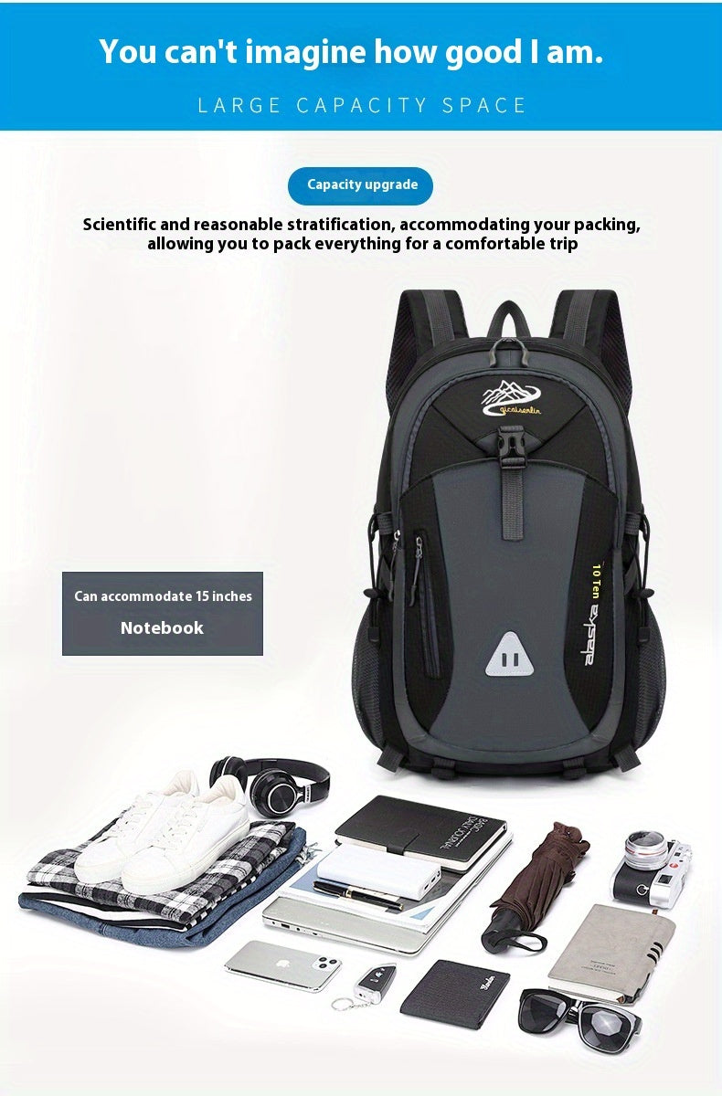 35L Large Capacity Hiking Backpack - Durable Polyester, Adjustable Shoulder Straps, Multiple Compartments for Camping, Travel & Outdoor Adventures - Ideal Gift for Hikers, Backpacking Gear