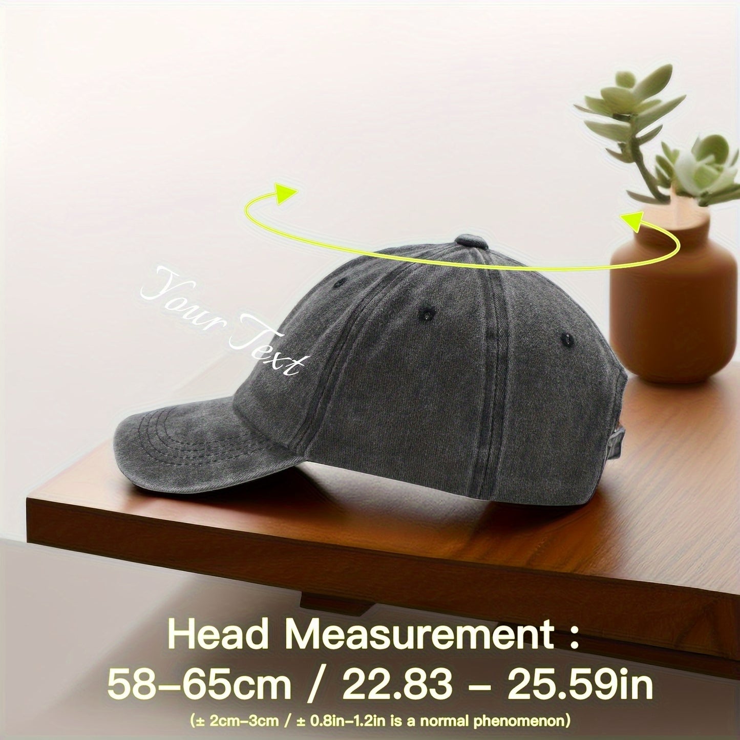 Customizable Vintage Washed Baseball Cap with Personalized Text, Adjustable Fit, Lightweight Polyester - Ideal for Events, Class Gatherings & Parties, Baseball Cap
