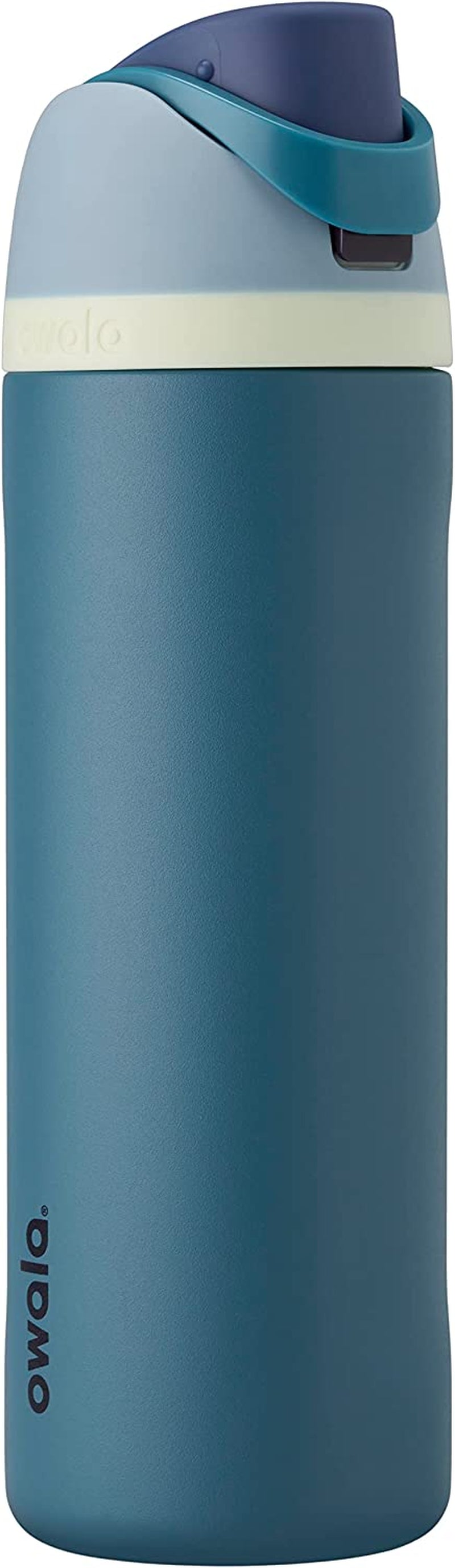 Owala Freesip Insulated Stainless Steel Water Bottle with Straw for Sports, Travel, and School Bpa-Free Sports Water Bottle, 24 Oz, Denim