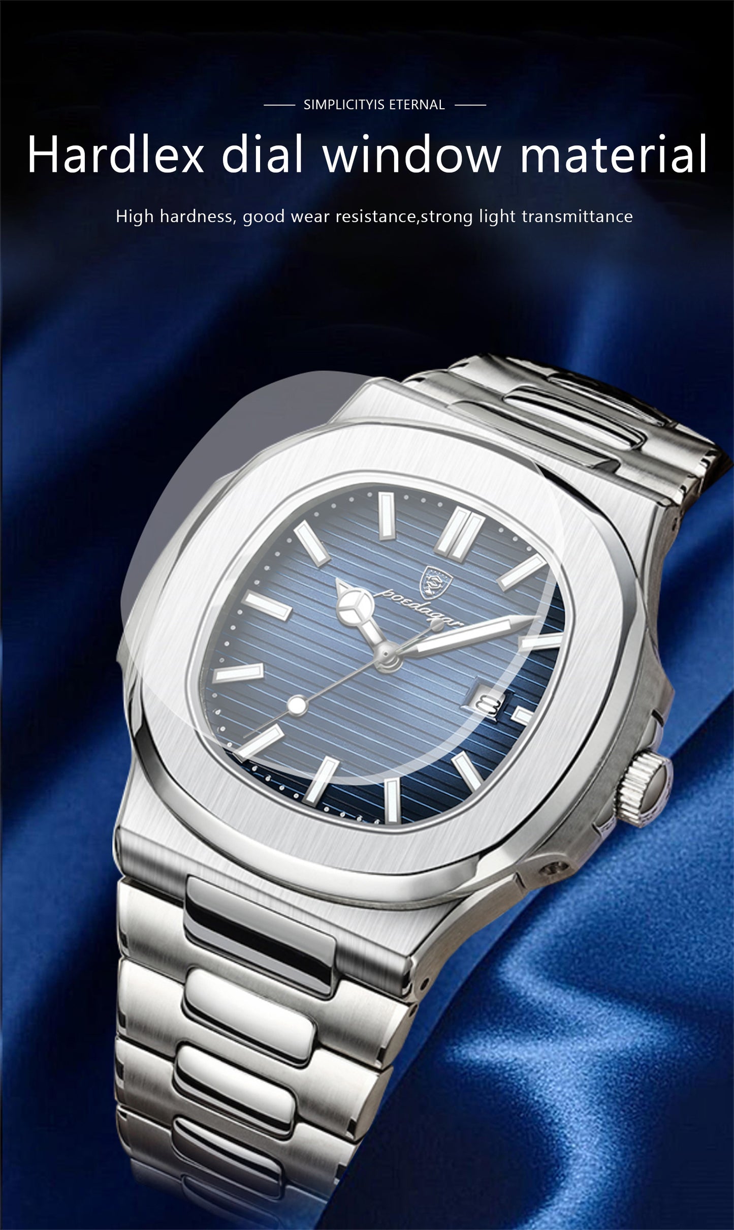 POEDAGAR New Men's Watch With Luminous Calendar, Trendy For Students, Cool And Hot Sale Quartz Wristwatch