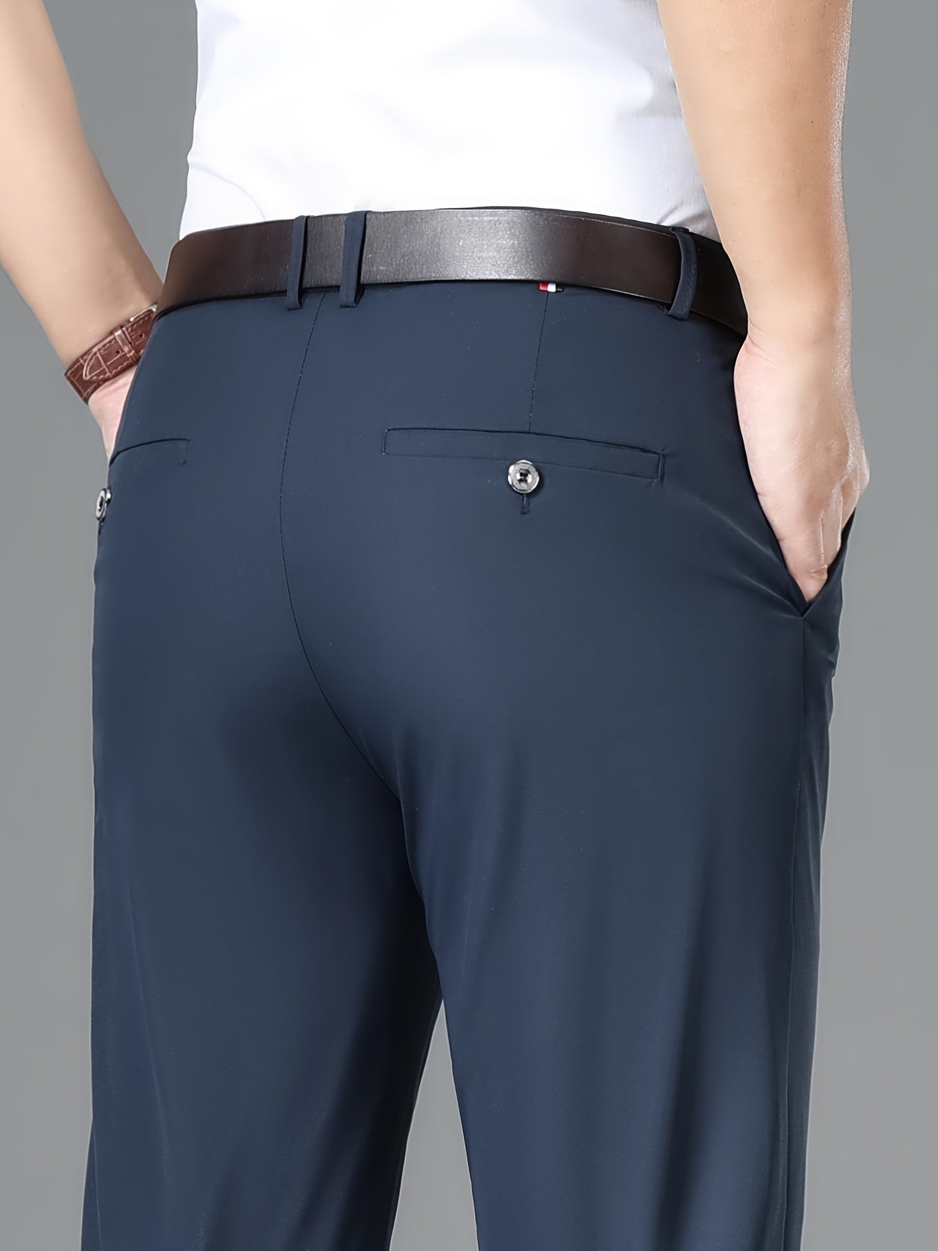 Men'S Business Casual Straight-Leg Pants for Summer
