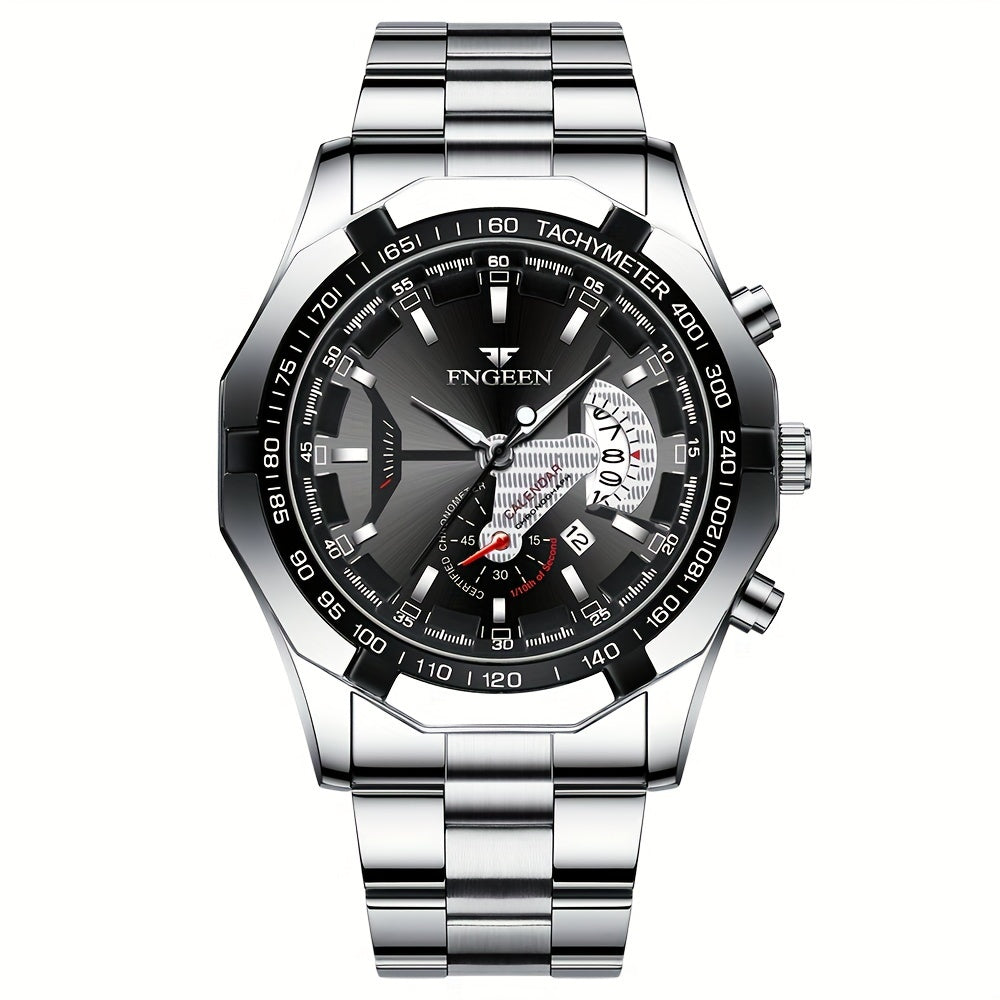 Men's Large Dial Watch, Creative Calendar Wrist Watch