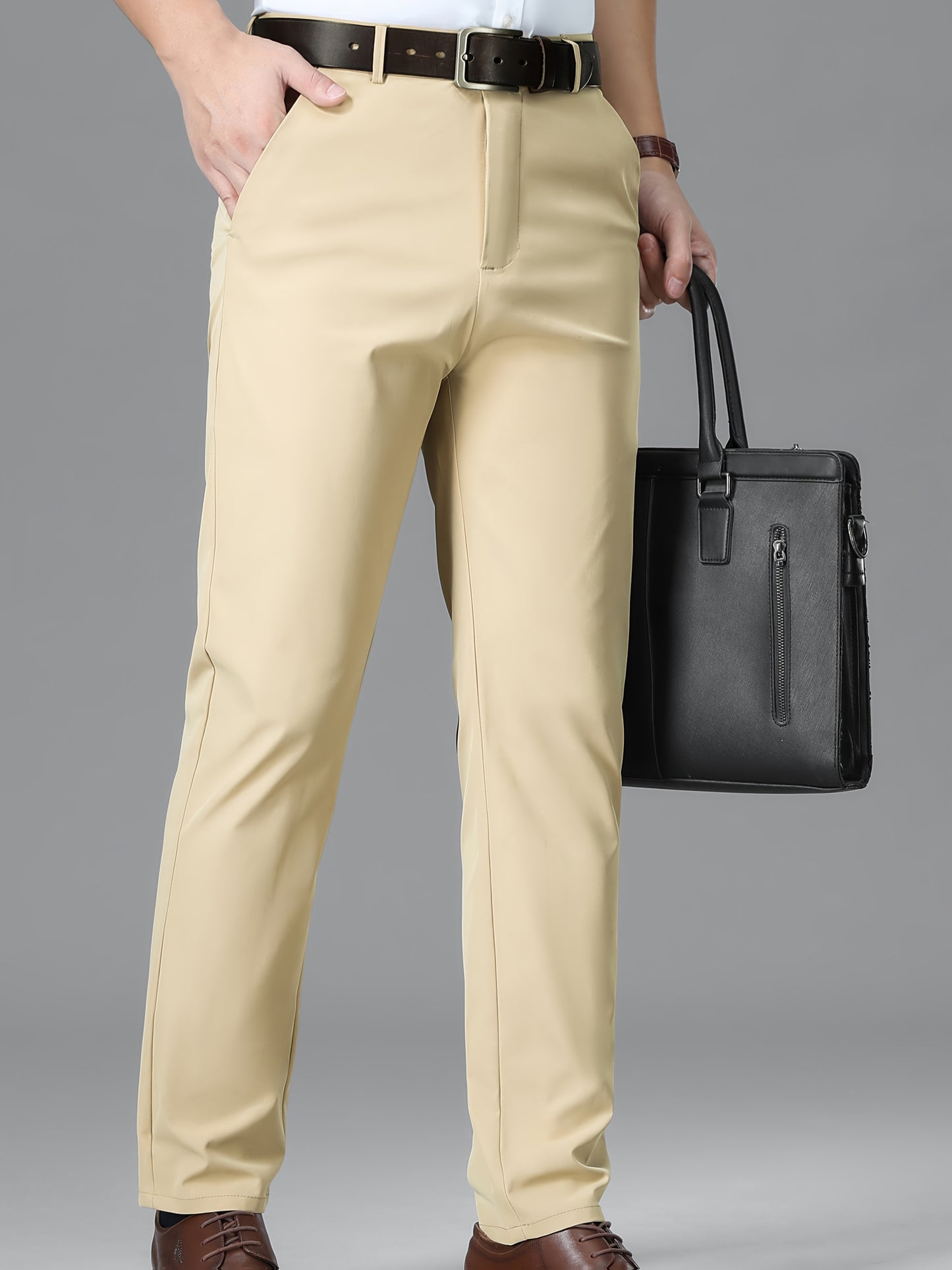 Men'S Business Casual Straight-Leg Pants for Summer