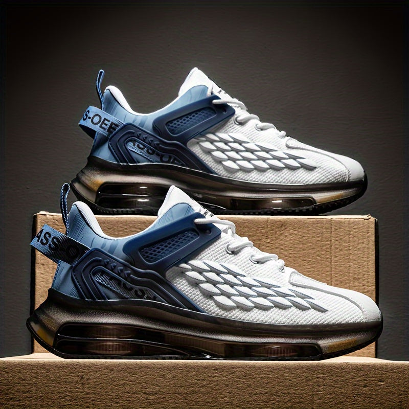 Men'S Casual Sneakers - Comfortable Lightweight Athletic Shoes with Lace-Up Closure, Solid Color Low Top Design, Breathable Fabric Upper & Lining, MD Sole - for Active Male