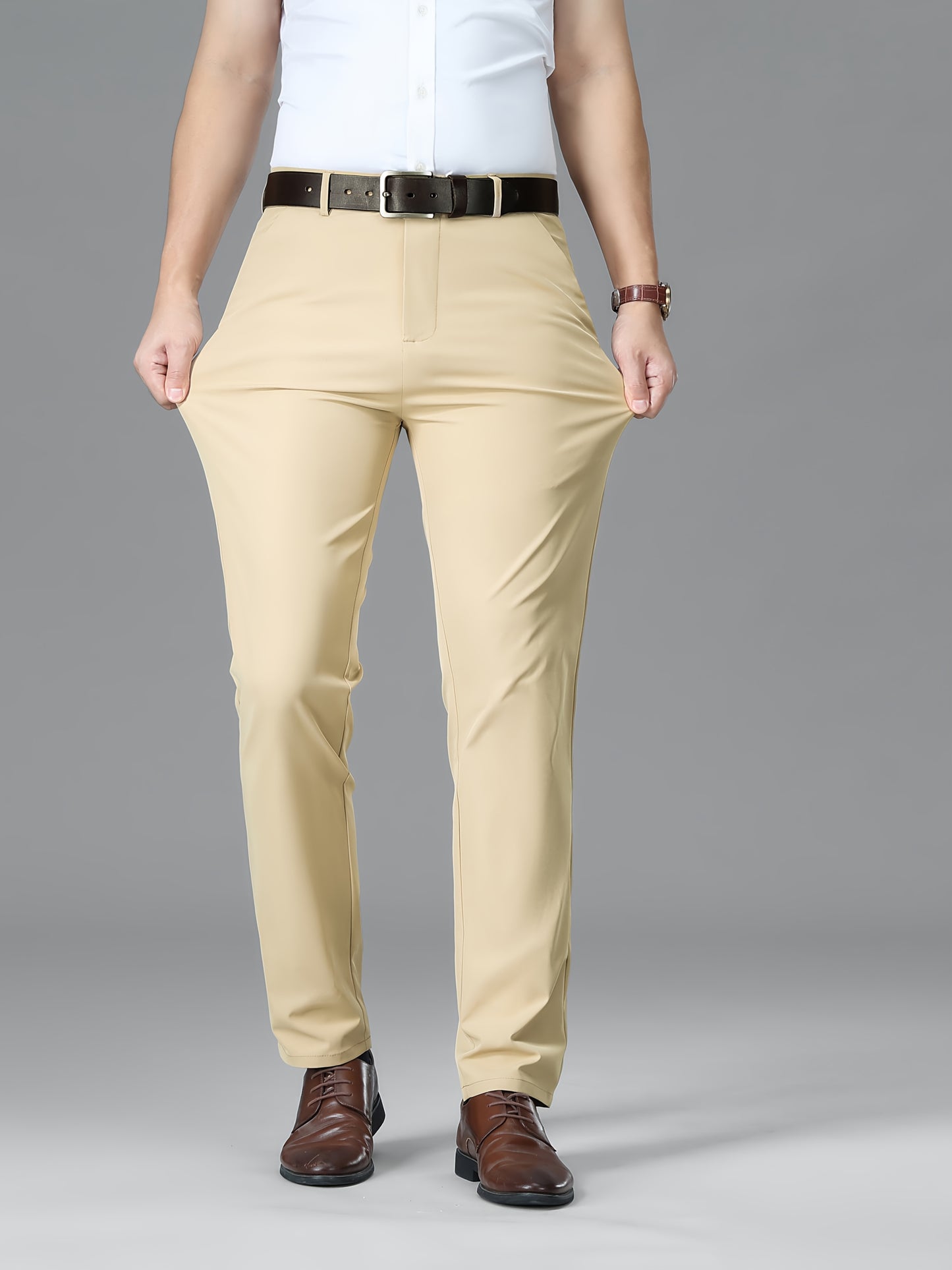 Men'S Business Casual Straight-Leg Pants for Summer