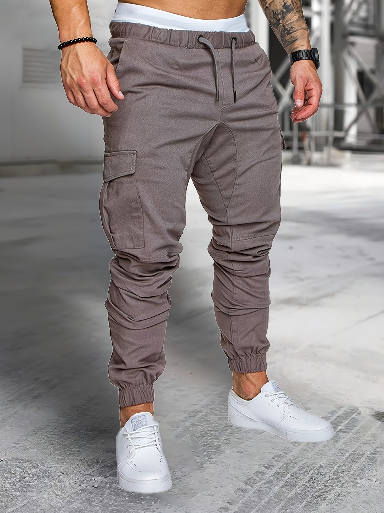 Men's Cargo Pants Outdoor Hiking Multi-Pocket Utility Long Trousers, Casual Style, For All Seasons