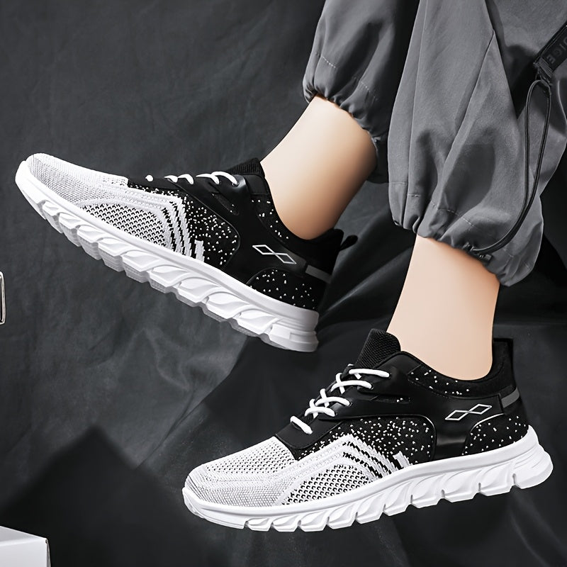 Men's Spring Collection Athletic Footwear - Breathable Mesh, Lace-Up, Fashionable for Outdoor Activities & Daily Use