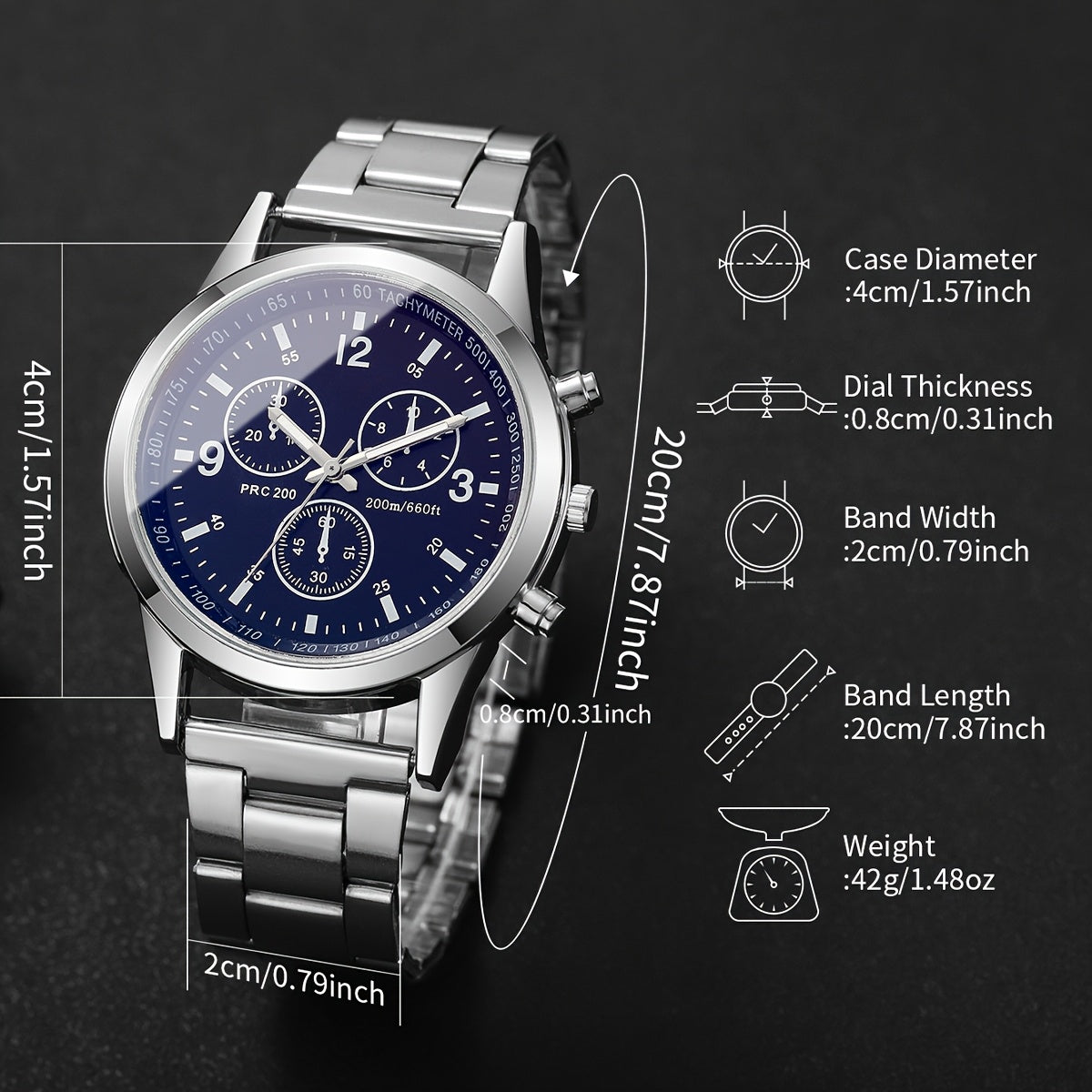 1pc/set Men'S Casual Round Zinc Alloy Quartz Watch, Non-rechargeable Button Battery (Diameter<20mm), with Digital Dial, for Business