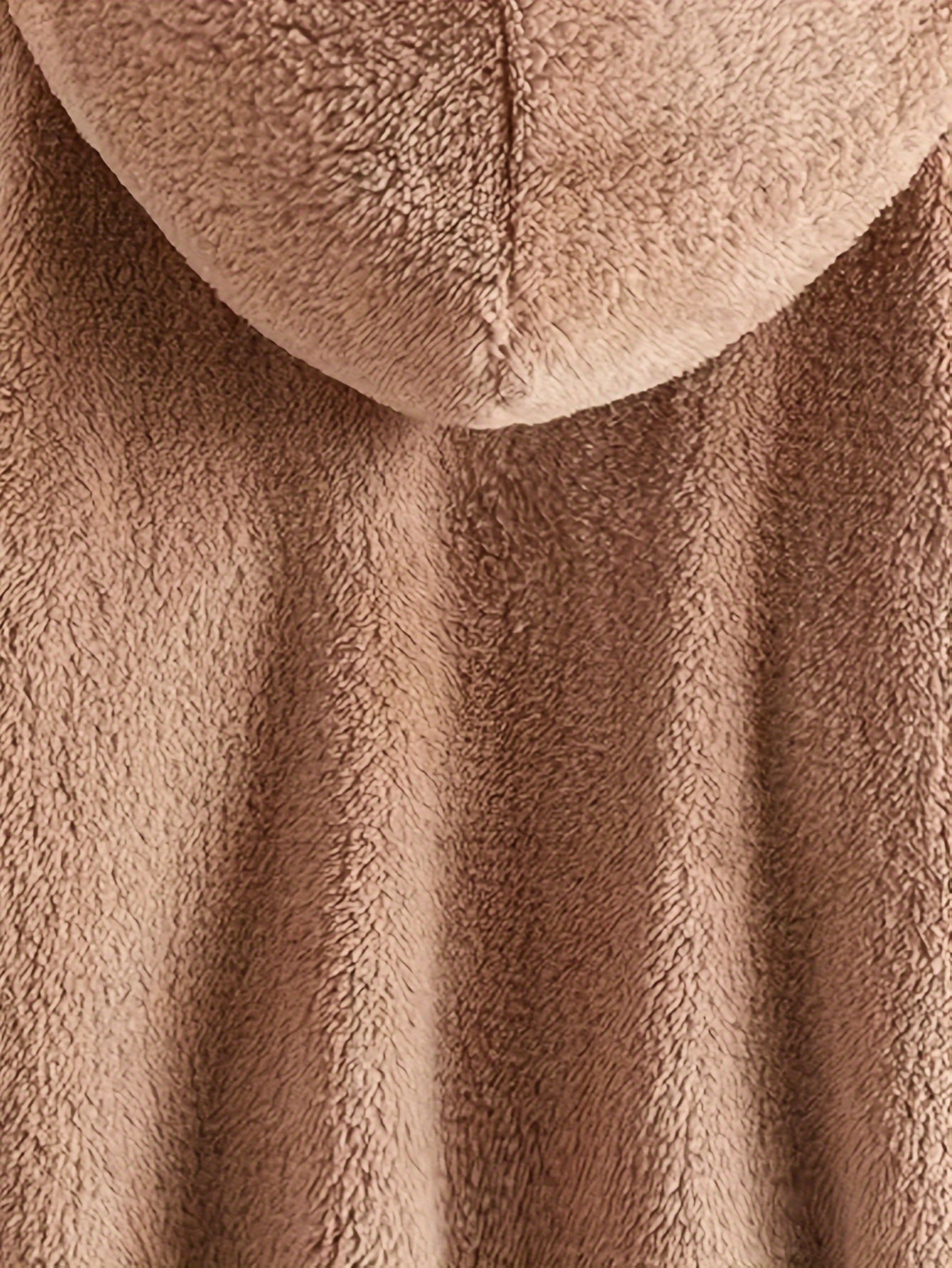 Cozy Fleece-Lined Hooded Jacket for Women - Casual Solid Color with Drawstring, Zip-Up Front, Long Sleeves - Perfect for Fall & Winter