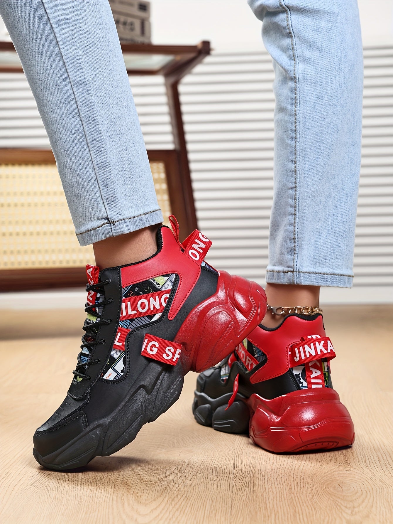 Women'S High-Top Plaid Skate Sneakers - Lightweight, Non-Slip, Shock-Absorbing Sneakers with EVA Sole, Synthetic Faux Leather Upper & Fabric Lining for All-Season Sports and Casual Wear, Casual Sneakers | Stylish Lace-Up Shoe