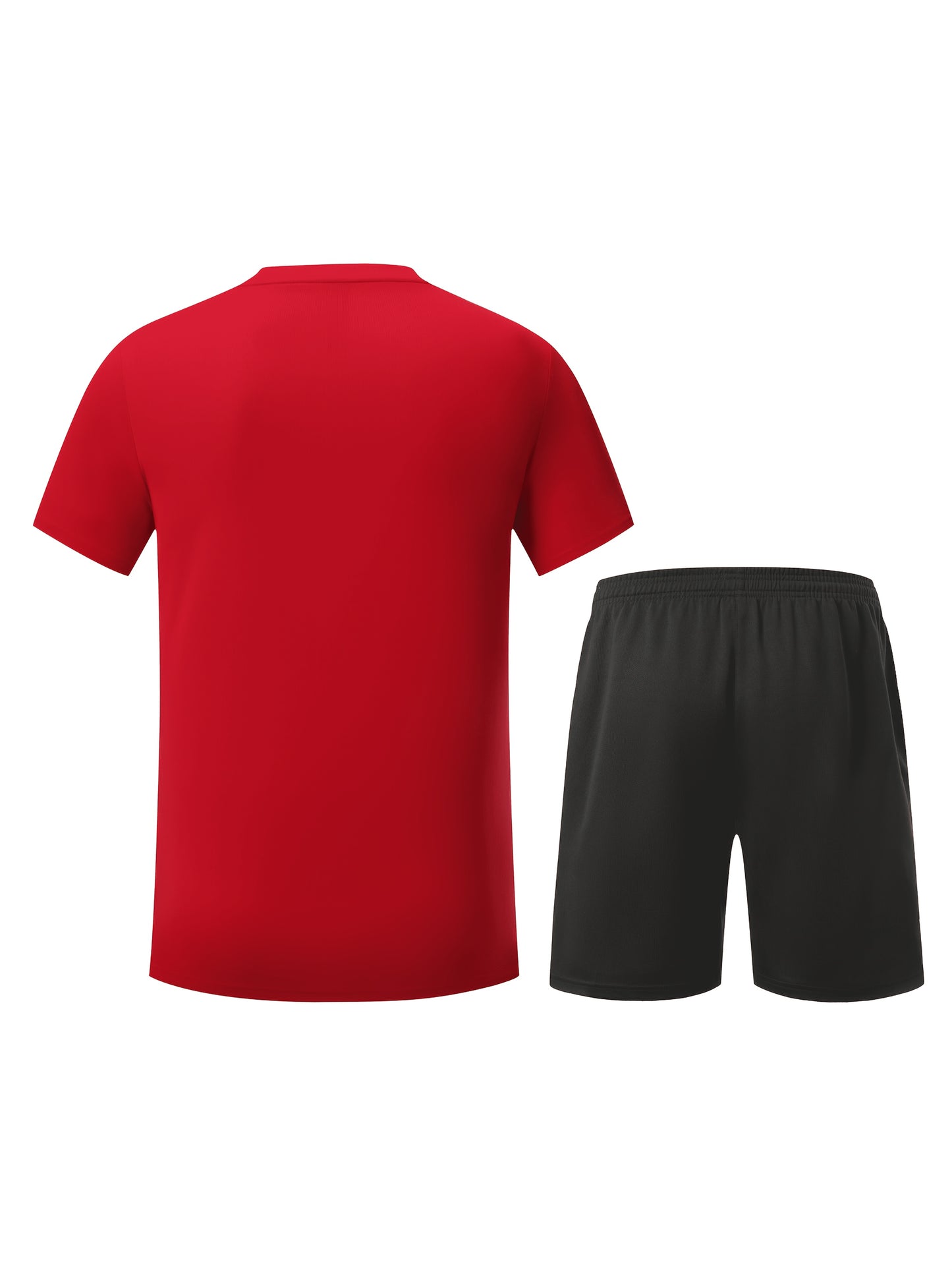 Men'S Lightweight Running Set - Breathable, Quick-Dry Athletic Wear with Zipper Pockets, Ideal for Outdoor Fitness & Training, Casual Sportswear|Casual Sportswear, Athletic Wear
