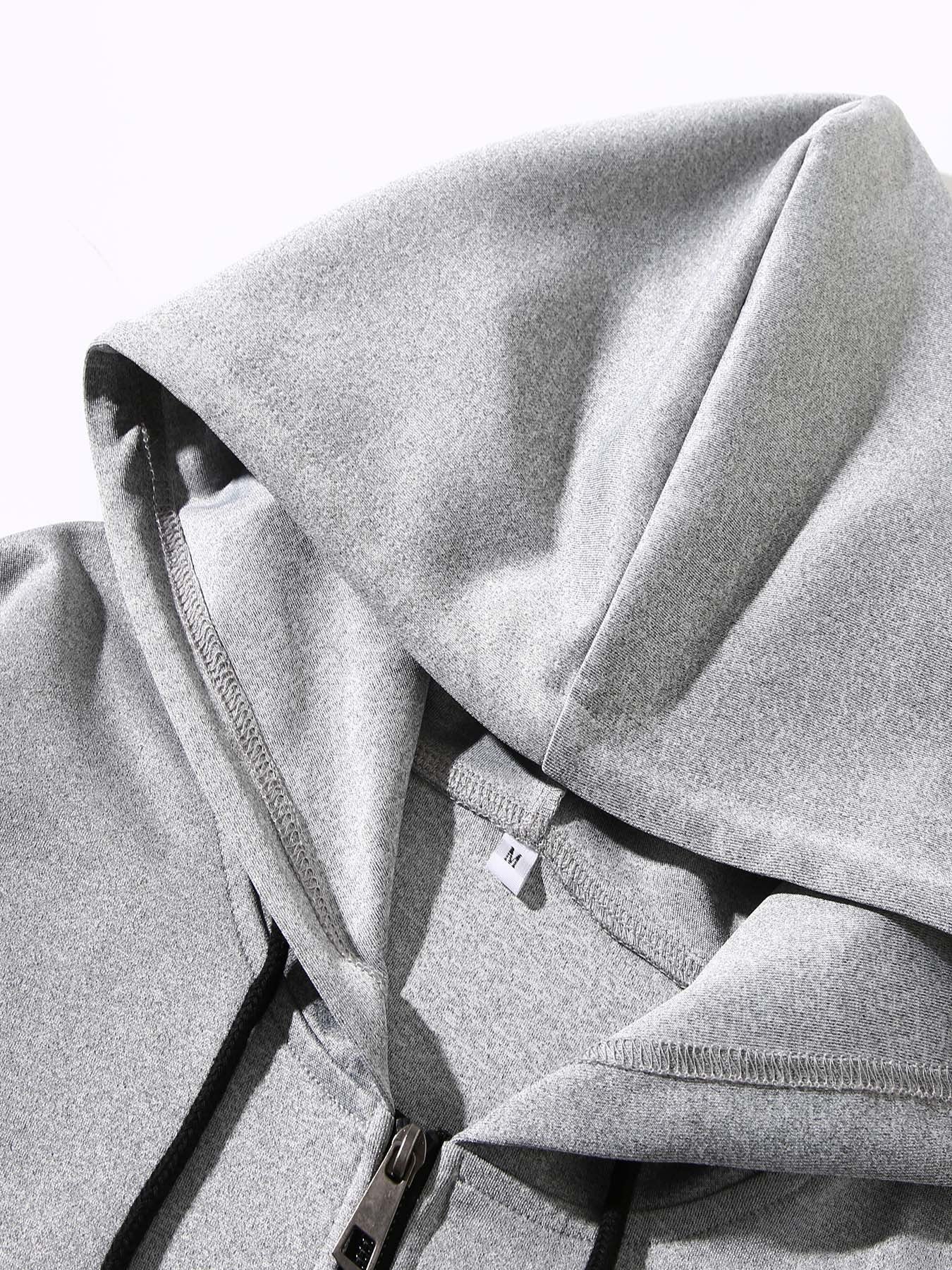 Men's Trendy Autumn-Winter Hooded Jacket Set with Calvin Print, Casual Youth Sportswear Outfit